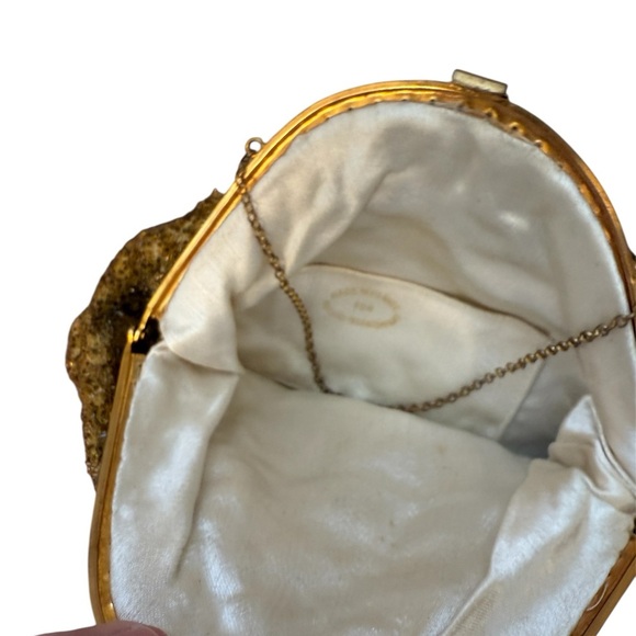 VINTAGE Elegant Gold Beaded Small Bag - Picture 4 of 6